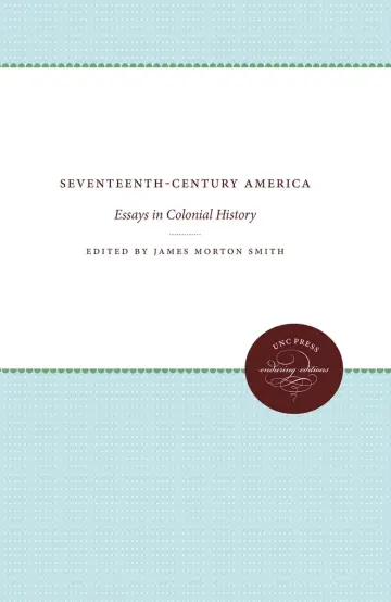 Cover of Seventeenth-Century America