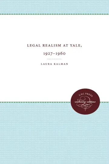 Cover of Legal Realism at Yale, 1927-1960