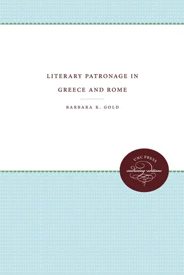 Cover of Literary Patronage in Greece and Rome