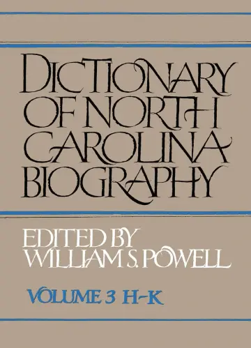 Cover of Dictionary of North Carolina Biography