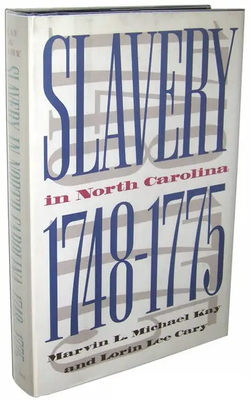 Cover of Slavery in North Carolina, 1748-1775