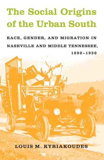 Cover of The Social Origins of the Urban South