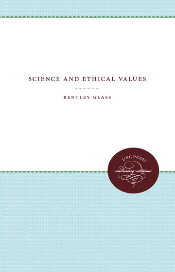 Cover of Science and Ethical Values