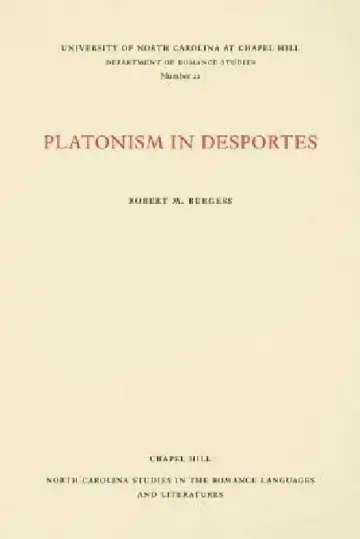 Cover of Platonism in Desportes