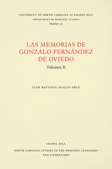 Cover of Las Memorias De Gonzalo Fernández De Oviedo