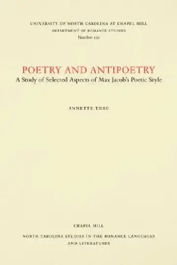 Cover of Poetry and Antipoetry