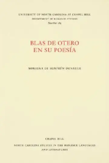Cover of Blas de Otero En Su Poesía
