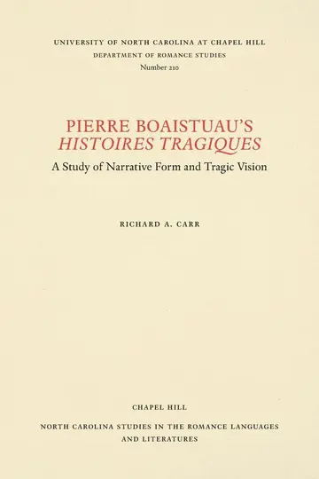 Cover of Pierre Boaistuau's Histoires Tragiques