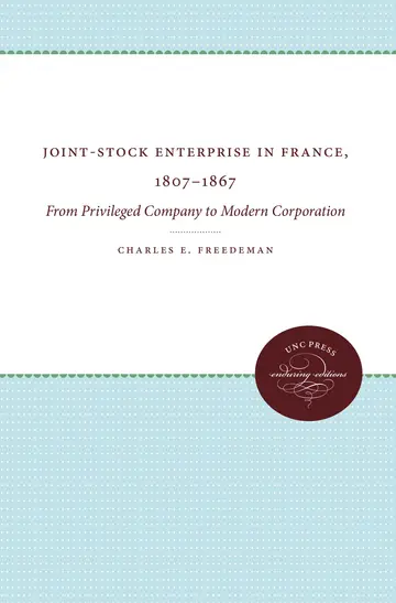 Cover of Joint-Stock Enterprise in France, 1807-1867