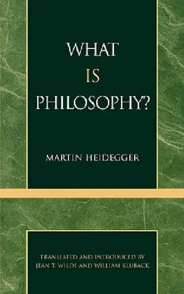Cover of What Is Philosophy?