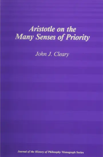 Cover of Aristotle on the Many Senses of Priority