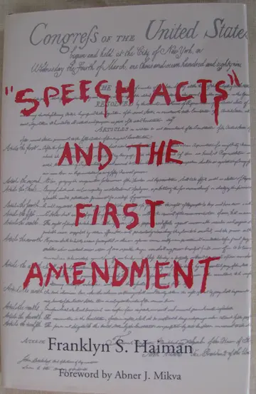 Cover of "Speech Acts" and the First Amendment