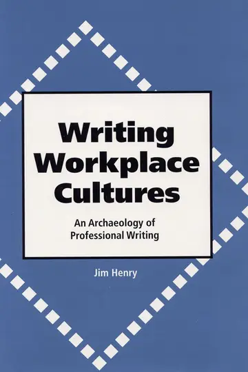 Cover of Writing Workplace Cultures