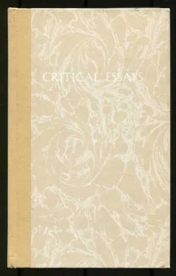 Cover of Critical essays