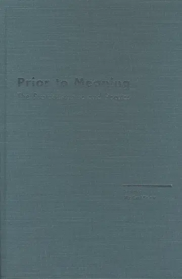 Cover of Prior to Meaning