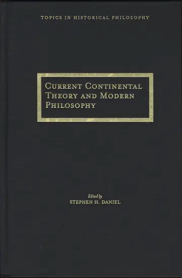 Cover of Current Continental Theory and Modern Philosophy