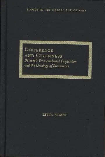 Cover of Difference and Givenness