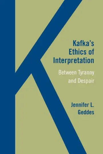 Cover of Kafka's Ethics of Interpretation
