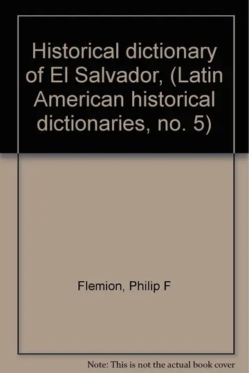 Cover of Historical dictionary of El Salvador