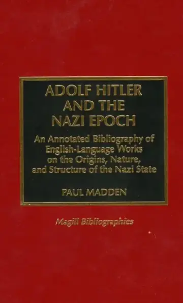 Cover of Adolf Hitler and the Nazi Epoch