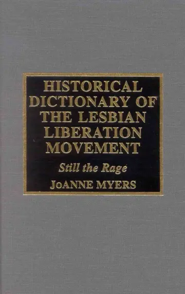 Cover of Historical Dictionary of the Lesbian Liberation Movement