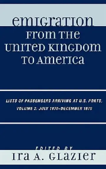 Cover of Emigration from the United Kingdom to America