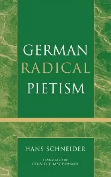 Cover of German Radical Pietism