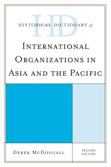Cover of Historical Dictionary of International Organizations in Asia and the Pacific