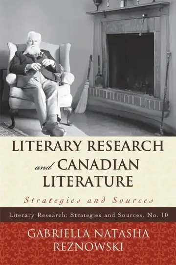 Cover of Literary Research and Canadian Literature