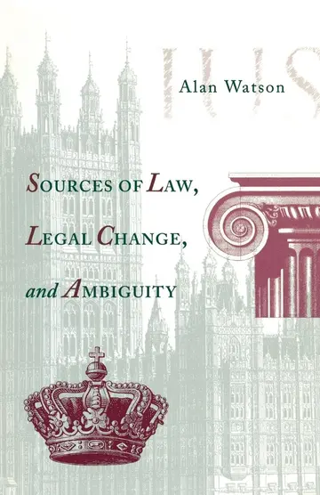 Cover of Sources of Law, Legal Change, and Ambiguity
