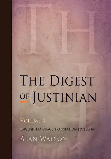 Cover of The Digest of Justinian