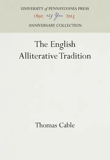Cover of The English Alliterative Tradition