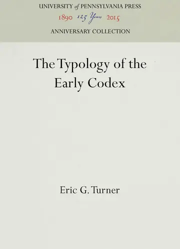 Cover of The Typology of the Early Codex