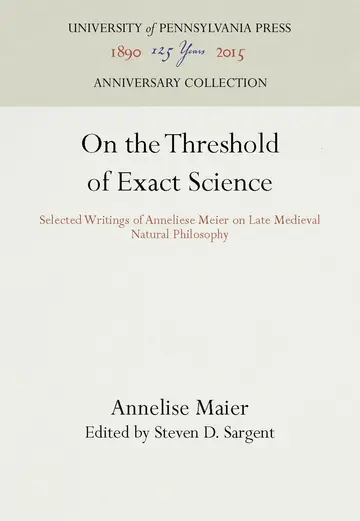 Cover of On the Threshold of Exact Science