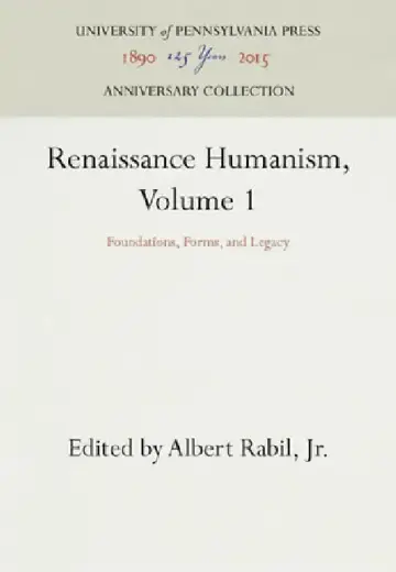 Cover of Renaissance Humanism, Volume 1