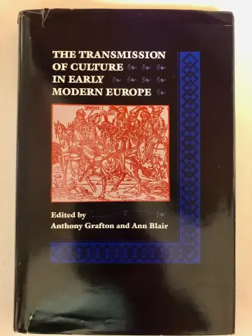 Cover of Transmission of Culture in Early Modern Europe