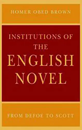 Cover of Institutions of the English Novel