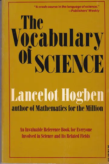 Cover of The Vocabulary of Science