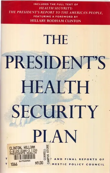 Cover of President'S Health Security