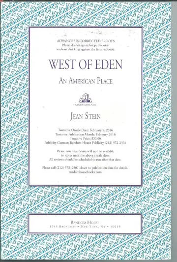 Cover of West of Eden