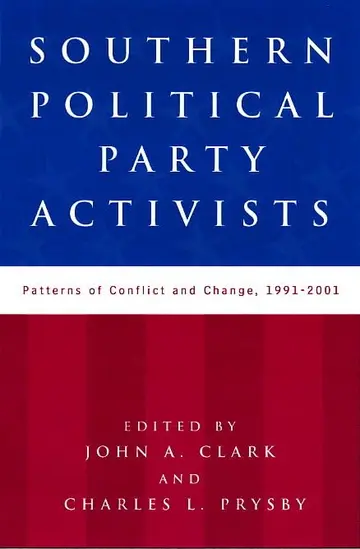 Cover of Southern Political Party Activists