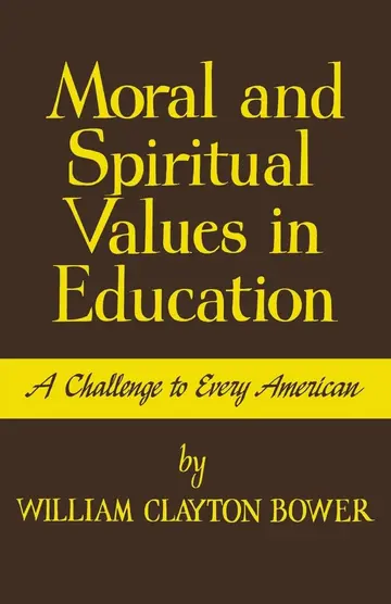 Cover of Moral and Spiritual Values in Education