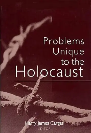 Cover of Problems Unique to the Holocaust