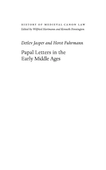 Cover of Papal Letters in the Middle Ages