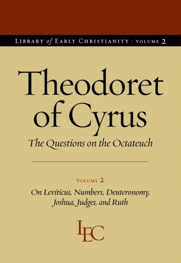Cover of Theodoret of Cyrus v. 2; on Leviticus, Numbers, Deuteronomy, Joshua, Judges, and Ruth