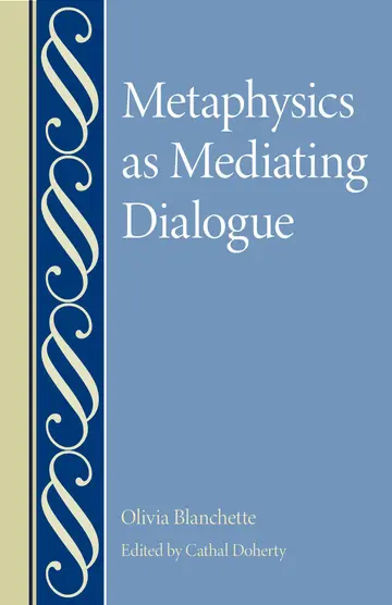 Cover of Metaphysics as Mediating Dialogue