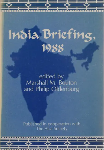 Cover of India Briefing, 1988