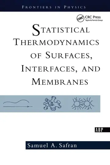 Cover of Statistical Thermodynamics of Surfaces, Interfaces, and Membranes