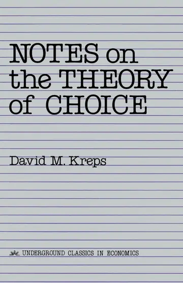 Cover of Notes on the Theory of Choice