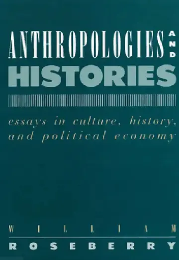 Cover of Anthropologies and Histories